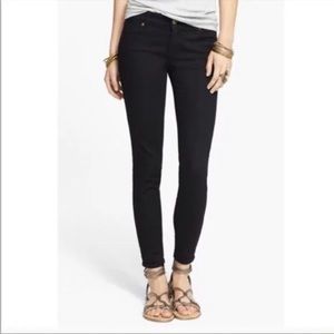 FREE PEOPLE Black denim Hi-Rise skinny Jeans women’s size 24